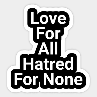 Love for all Sticker